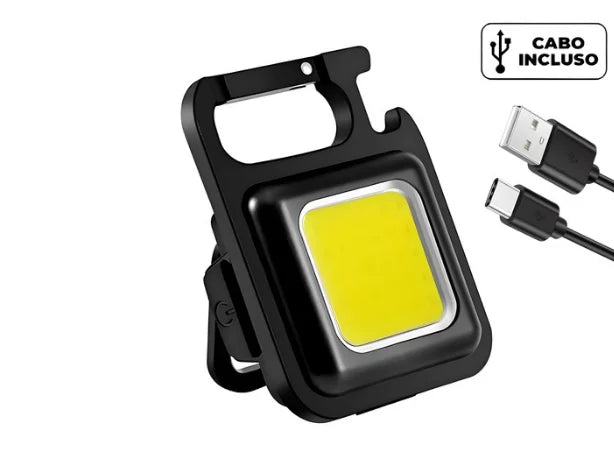Mini Lanterna Com Led 4 Modos de Luz 4 Funções, Abridor De Garrafas E Abridor Portátil