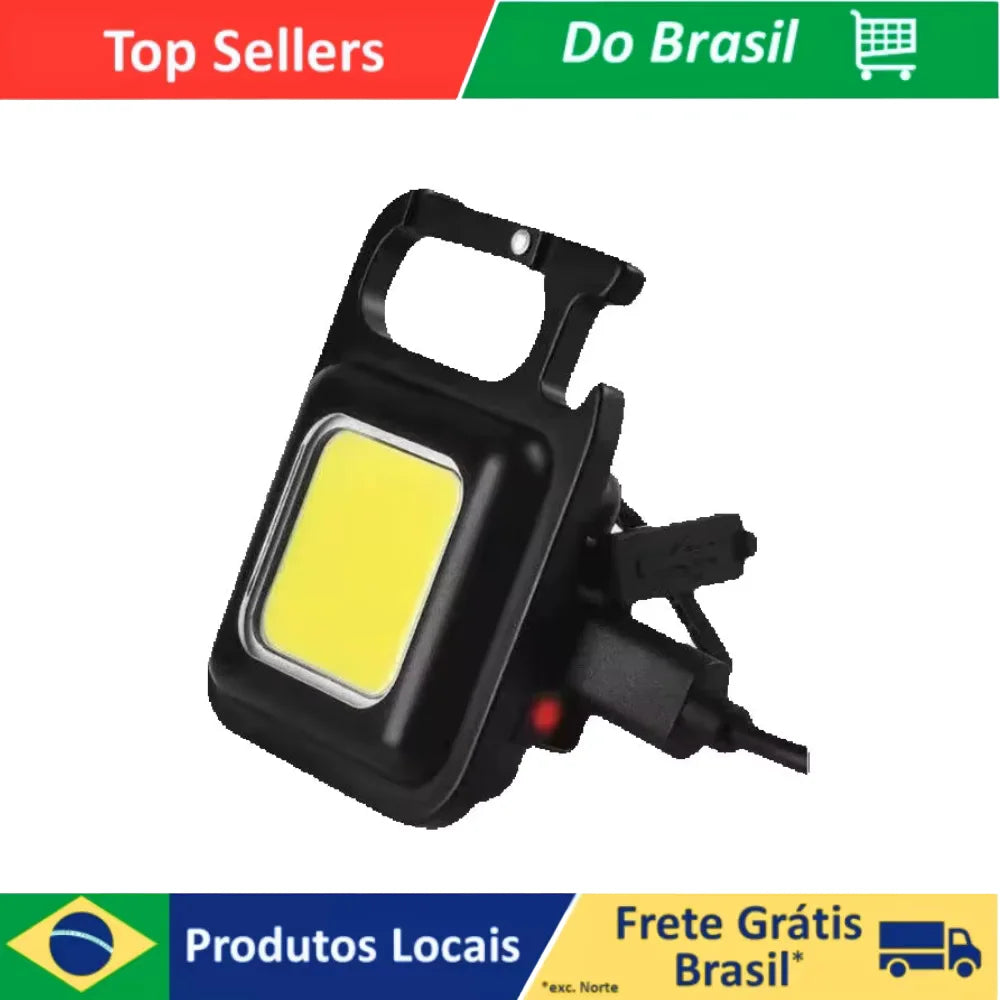 Mini Lanterna Com Led 4 Modos de Luz 4 Funções, Abridor De Garrafas E Abridor Portátil