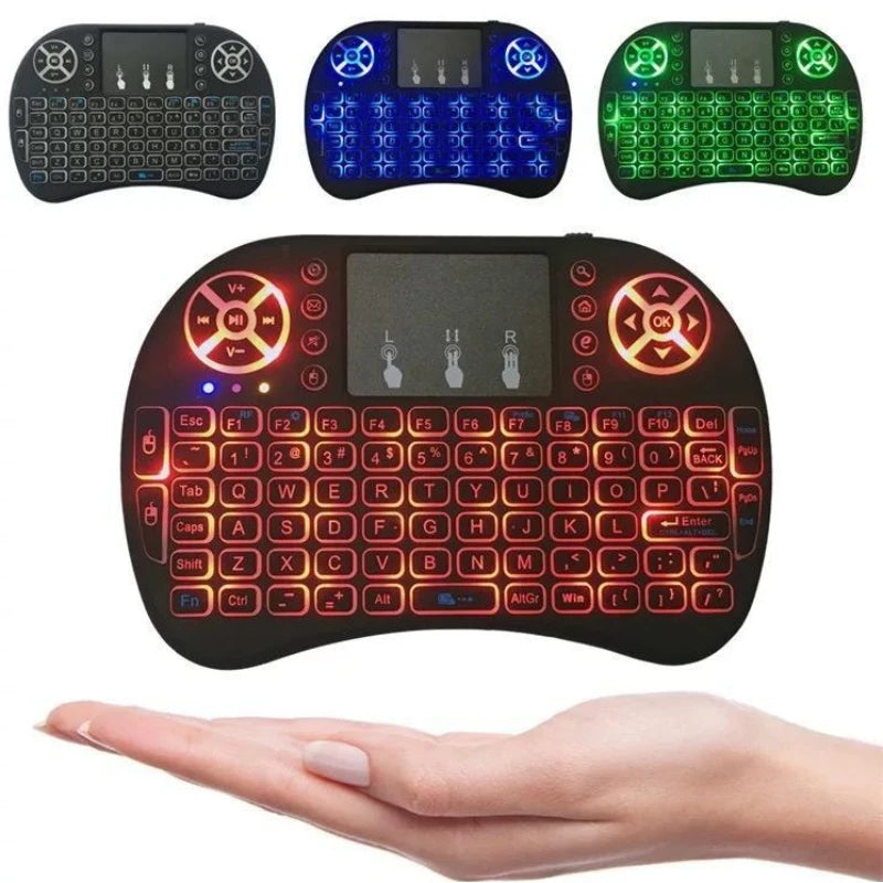Mini Teclado Sem Fio Com Controle Compatible Com Smart TV TV Box E PC Material ABS Tamanho Compacto Para Uso Portátil