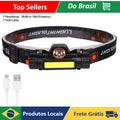 NEVERDIE STORE - Lanterna de Cabeça Led COB Caminhada Pesca Ciclismo High Power ENVIO RAPIDO PARA TODO O BRASIL