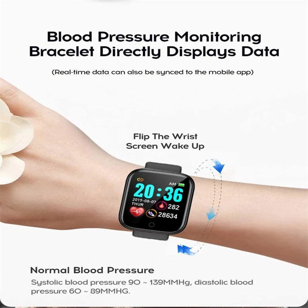 Smartwatch D20 - Relógio Inteligente y68 Esportivo Bluetooth Android/iOS - Com foto Na Tela