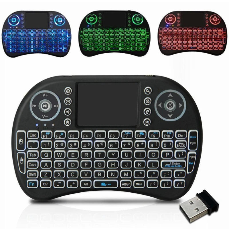 Mini Teclado Sem Fio Com Controle Compatible Com Smart TV TV Box E PC Material ABS Tamanho Compacto Para Uso Portátil