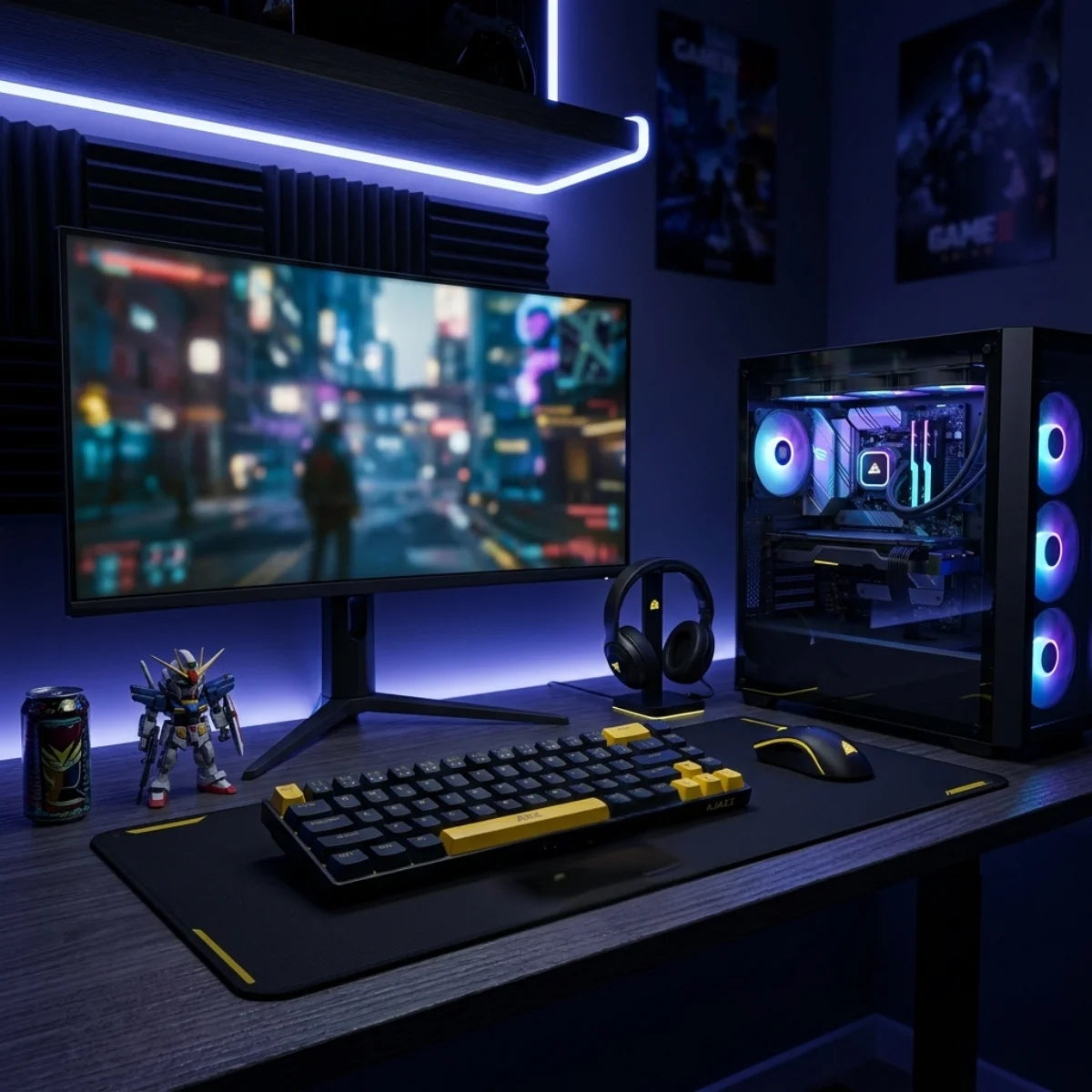 Teclado Mecânico Gamer RGB 60% Layout ABNT2 Compacto Com 68 Teclas Para PC E Notebook Melhore Sua Performance Nos Jogos