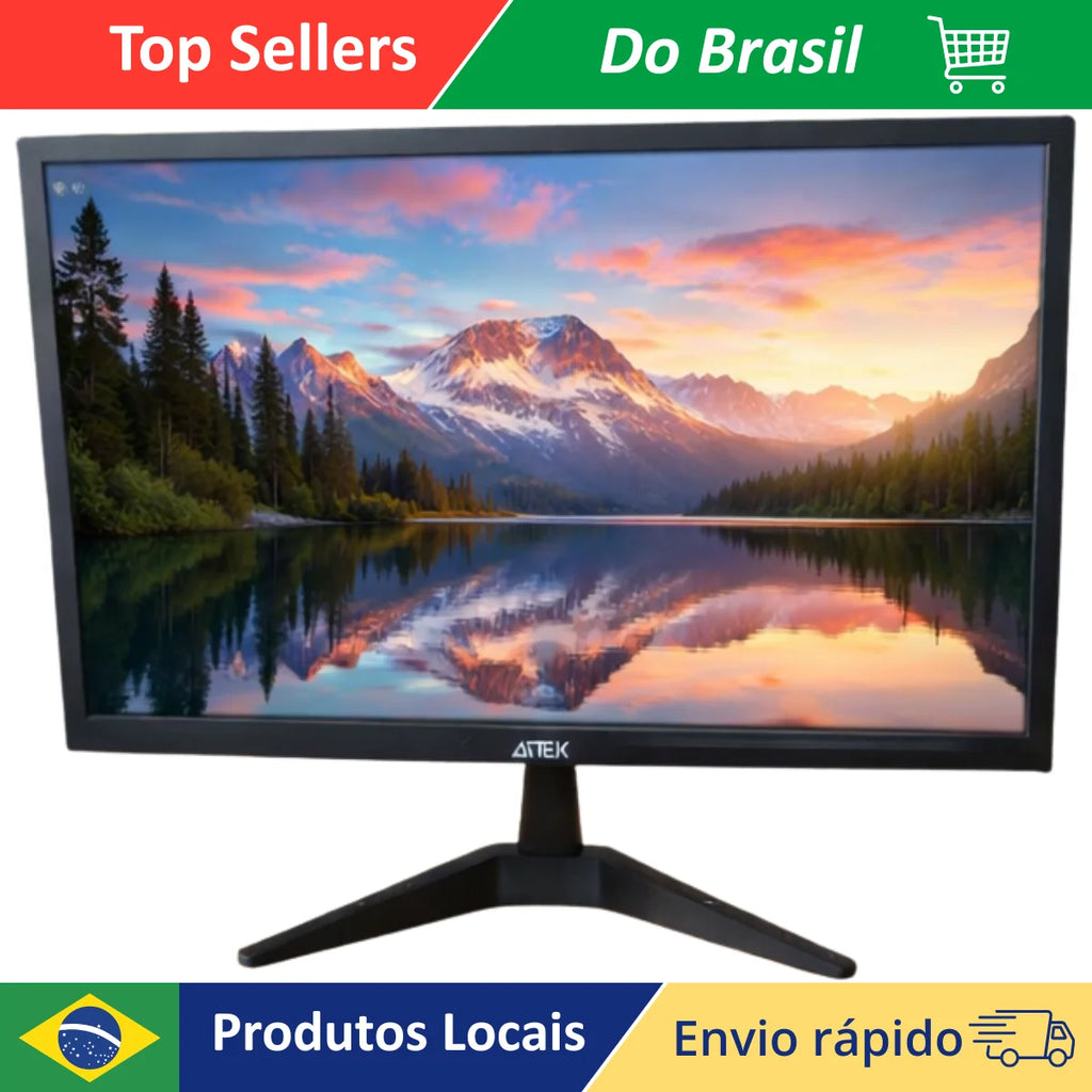 Monitor LED 20 Pol HD 1600x900 HDMI VGA 60Hz 5ms Suporte VESA Ultra Fino para Escritório Home Office e PDV