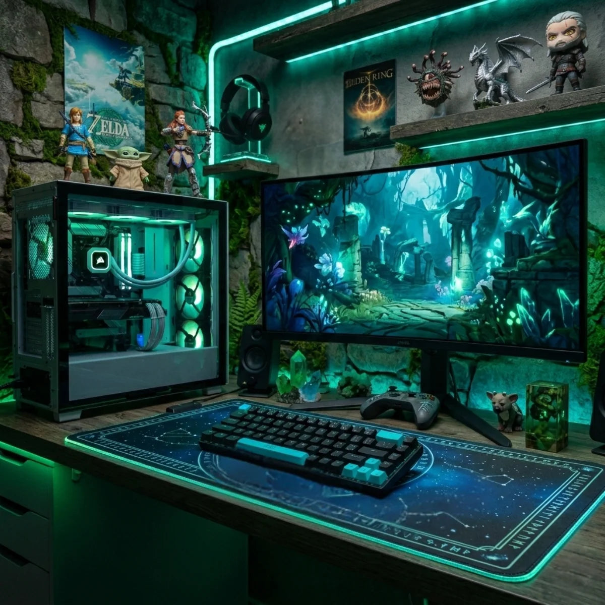 Teclado Mecânico Gamer RGB 60% Layout ABNT2 Compacto Com 68 Teclas Para PC E Notebook Melhore Sua Performance Nos Jogos