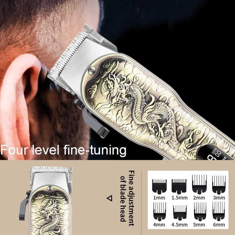 Máquina De Cortar Cabelo Metal Profissional Smart Lcd Barbeador Elétrico dedicada Sem Fio Para Homens salão de beleza