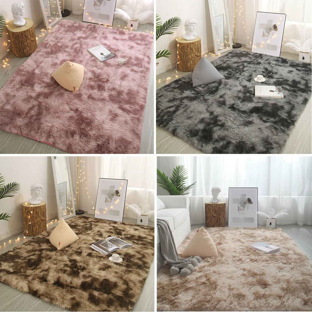 Tapete de pelúcia decoração da sala de estar crianças quarto tapete fofo para corredor antiderrapante tapetes de cabelo cabeceira projetos quarto tapete
