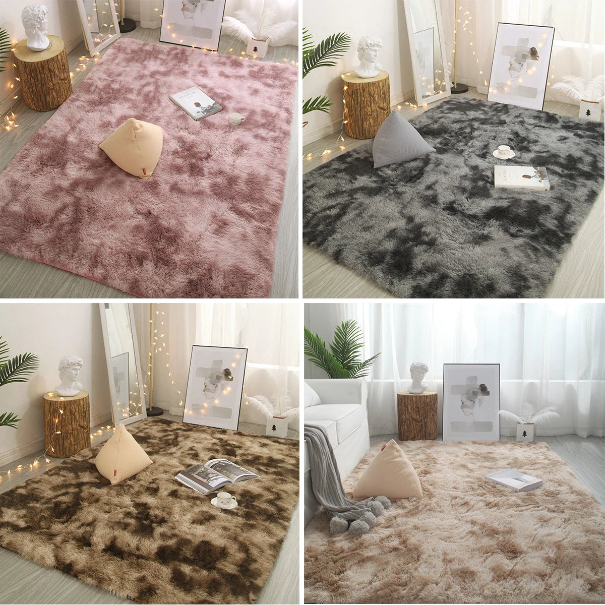 Tapete de pelúcia decoração da sala de estar crianças quarto tapete fofo para corredor antiderrapante tapetes de cabelo cabeceira projetos quarto tapete