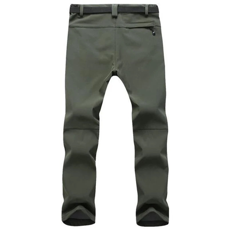 Calças de inverno casca macia impermeável à prova de vento calças de lã dos homens esportes ao ar livre trekking acampamento caminhadas montanha esqui
