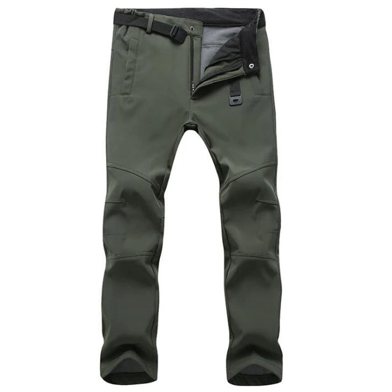 Calças de inverno casca macia impermeável à prova de vento calças de lã dos homens esportes ao ar livre trekking acampamento caminhadas montanha esqui