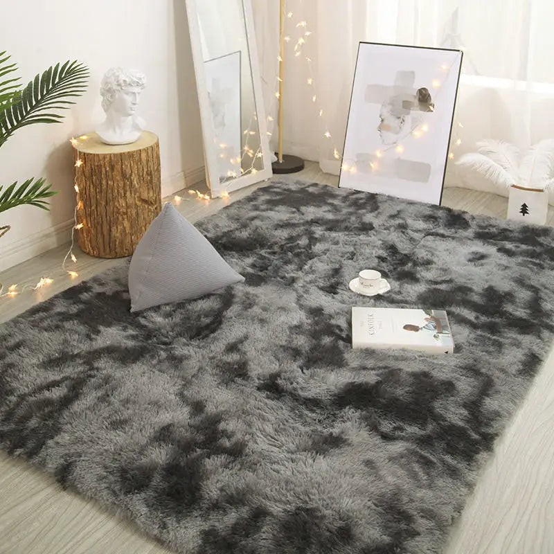 Tapete de pelúcia decoração da sala de estar crianças quarto tapete fofo para corredor antiderrapante tapetes de cabelo cabeceira projetos quarto tapete