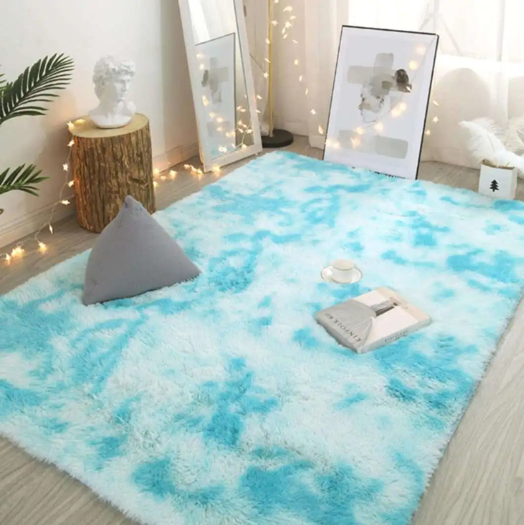 Tapete de pelúcia decoração da sala de estar crianças quarto tapete fofo para corredor antiderrapante tapetes de cabelo cabeceira projetos quarto tapete