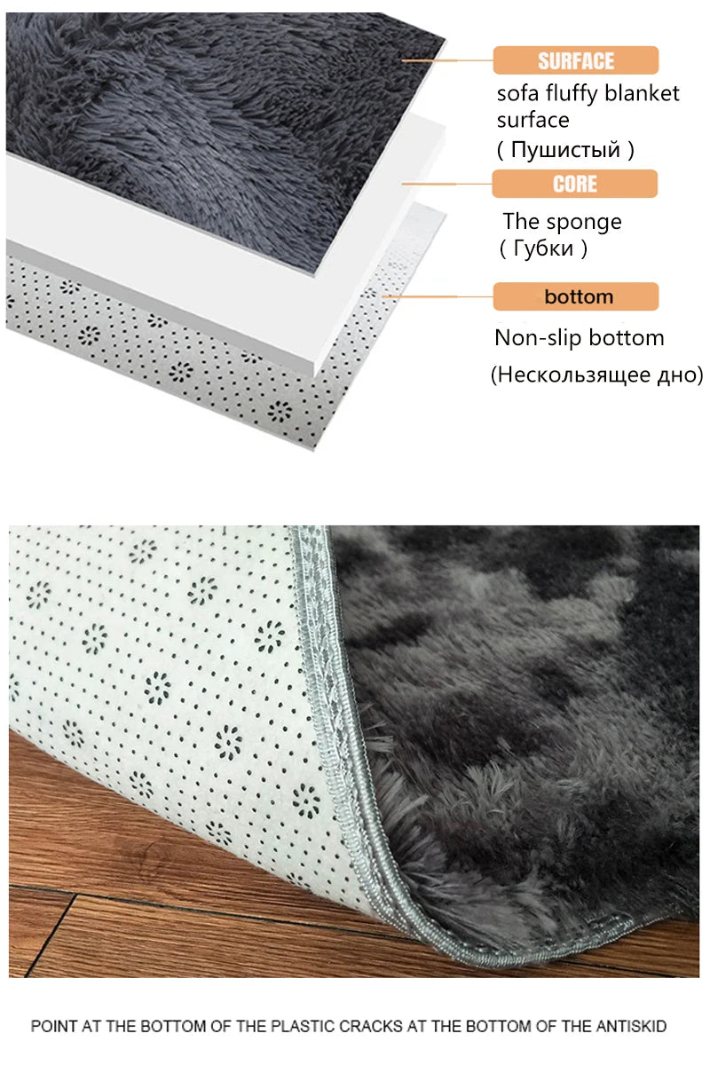 Tapete de pelúcia decoração da sala de estar crianças quarto tapete fofo para corredor antiderrapante tapetes de cabelo cabeceira projetos quarto tapete