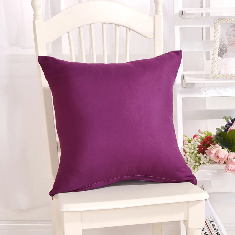 Ywzn doce cor fronha cor sólida lance fronha doce cor fronhas decorativas funda de almohada kussensloop