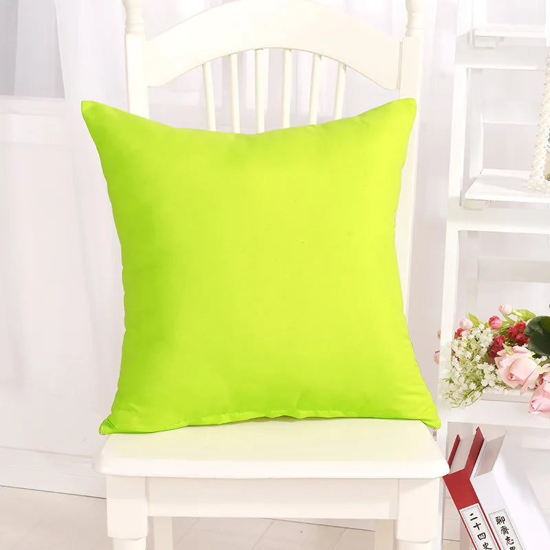 Ywzn doce cor fronha cor sólida lance fronha doce cor fronhas decorativas funda de almohada kussensloop