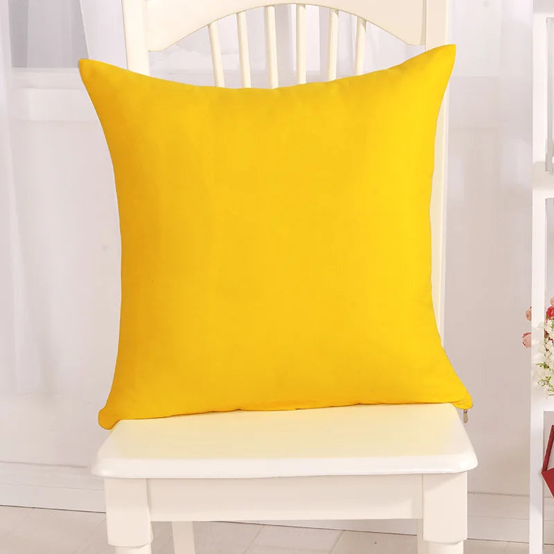 Ywzn doce cor fronha cor sólida lance fronha doce cor fronhas decorativas funda de almohada kussensloop