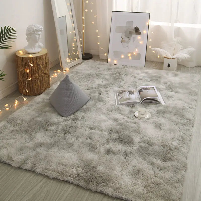 Tapete de pelúcia decoração da sala de estar crianças quarto tapete fofo para corredor antiderrapante tapetes de cabelo cabeceira projetos quarto tapete