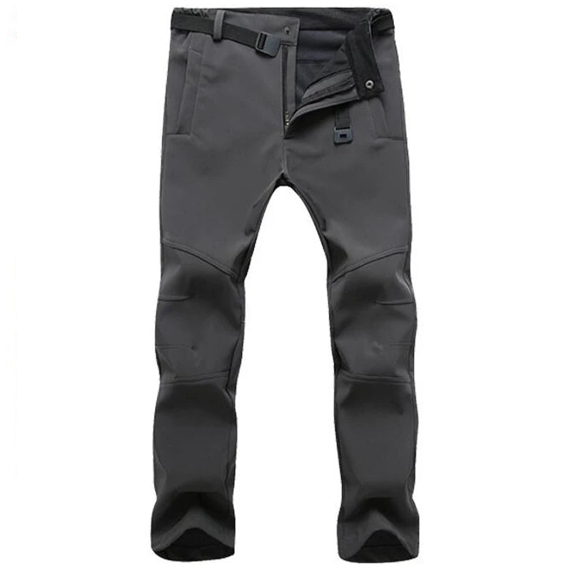 Calças de inverno casca macia impermeável à prova de vento calças de lã dos homens esportes ao ar livre trekking acampamento caminhadas montanha esqui