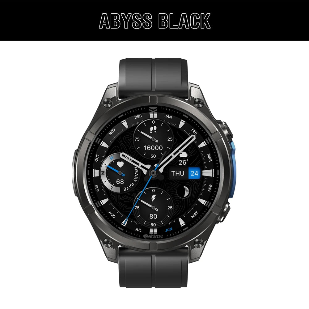 Novo 2025 zeblaze vibe 8 chamadas de voz 1.43 "display amoled relógio inteligente lanterna embutida freqüência cardíaca pressão arterial relógio inteligente