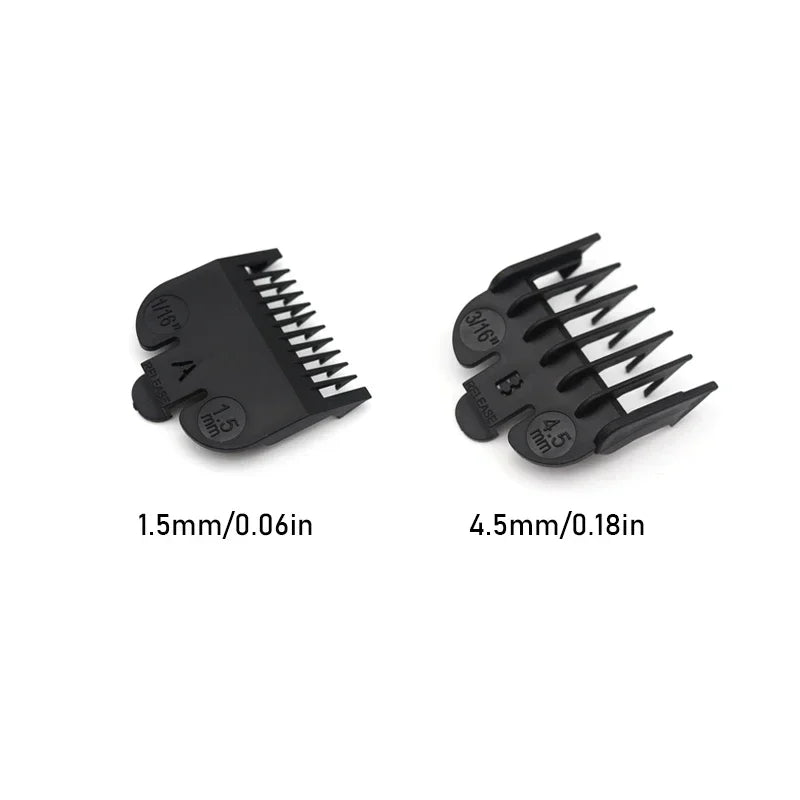 Pentes de corte de cabelo universais, 10 peças, para máquina profissional de aparador de cabelo, acessórios de barbeiro, pentes de limite de aparador 1.5-25mm
