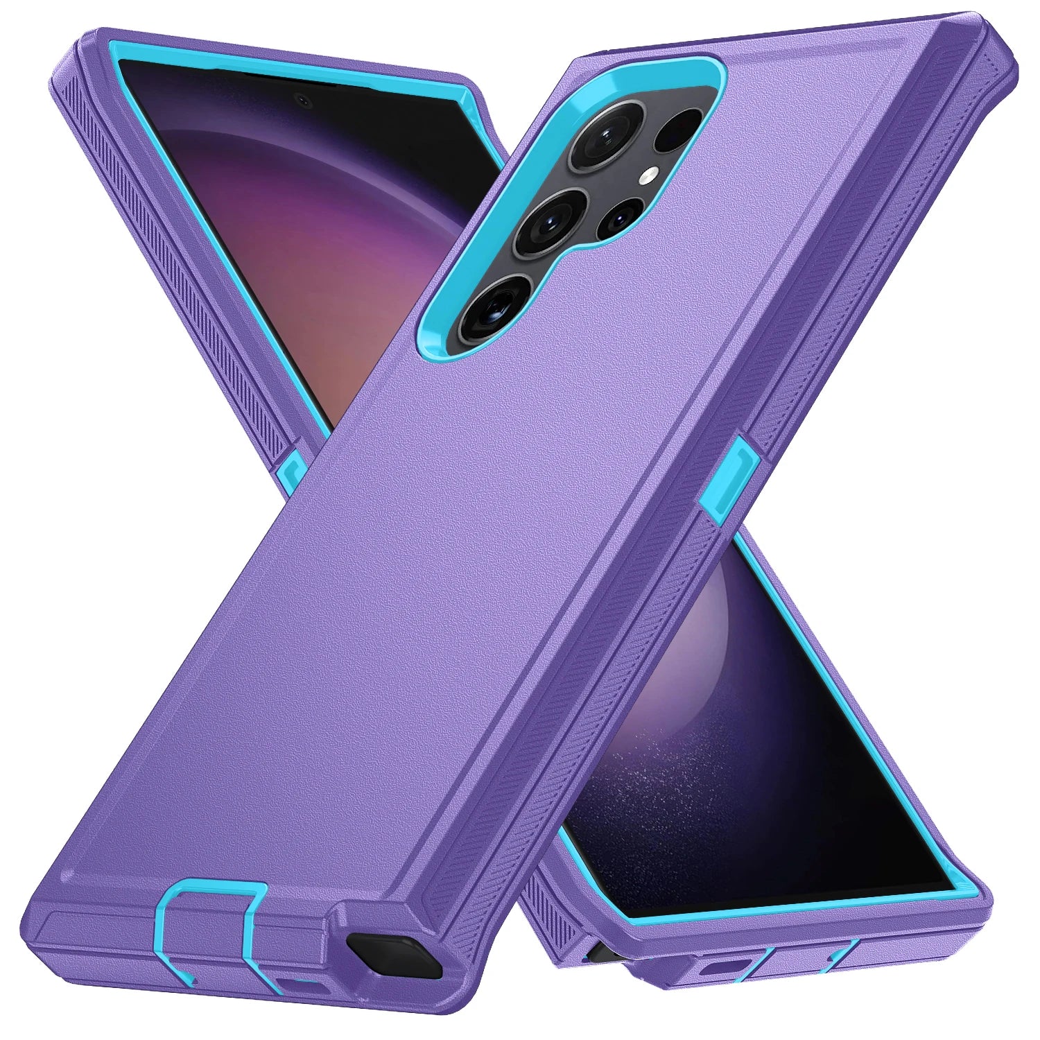 Para samsung galaxy s25 s24 s23 s22 s21 s20 fe plus ultra nota 20 armadura à prova de choque defender caso telefone duro pc + tpu capa traseira