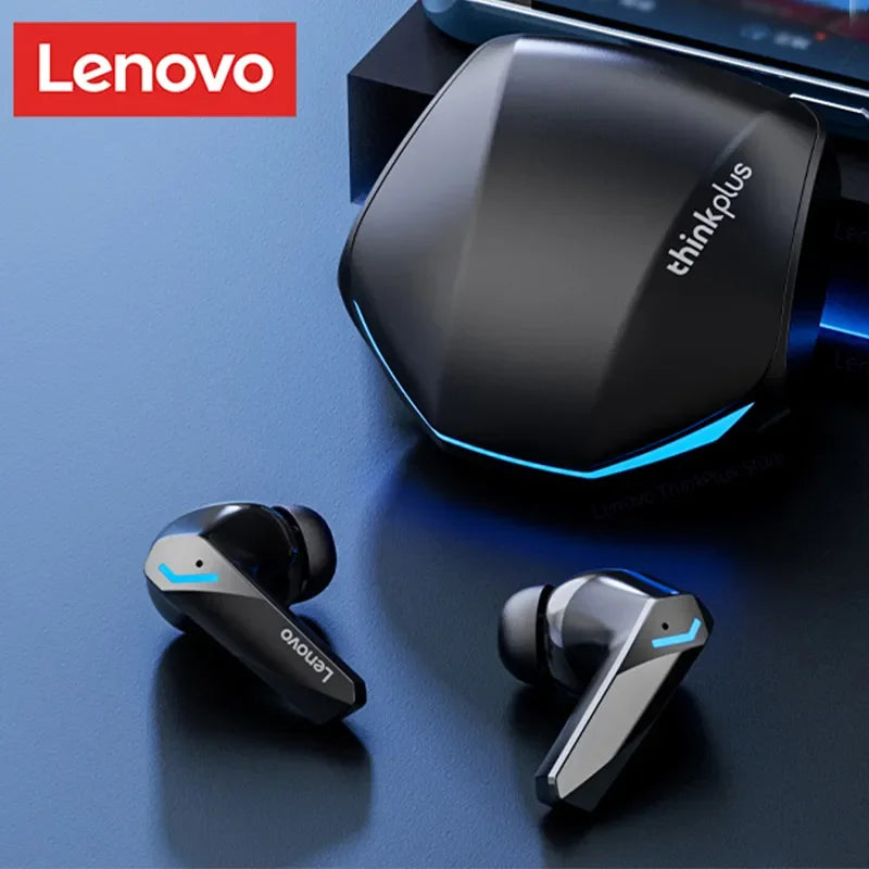 Fone de Ouvido Sem Fio Bluetooth V5.4 Lenovo GM2 Pro TWS com Chamada HD, Baixa Latência, Modo Duplo para Música e Jogos GM2PRO