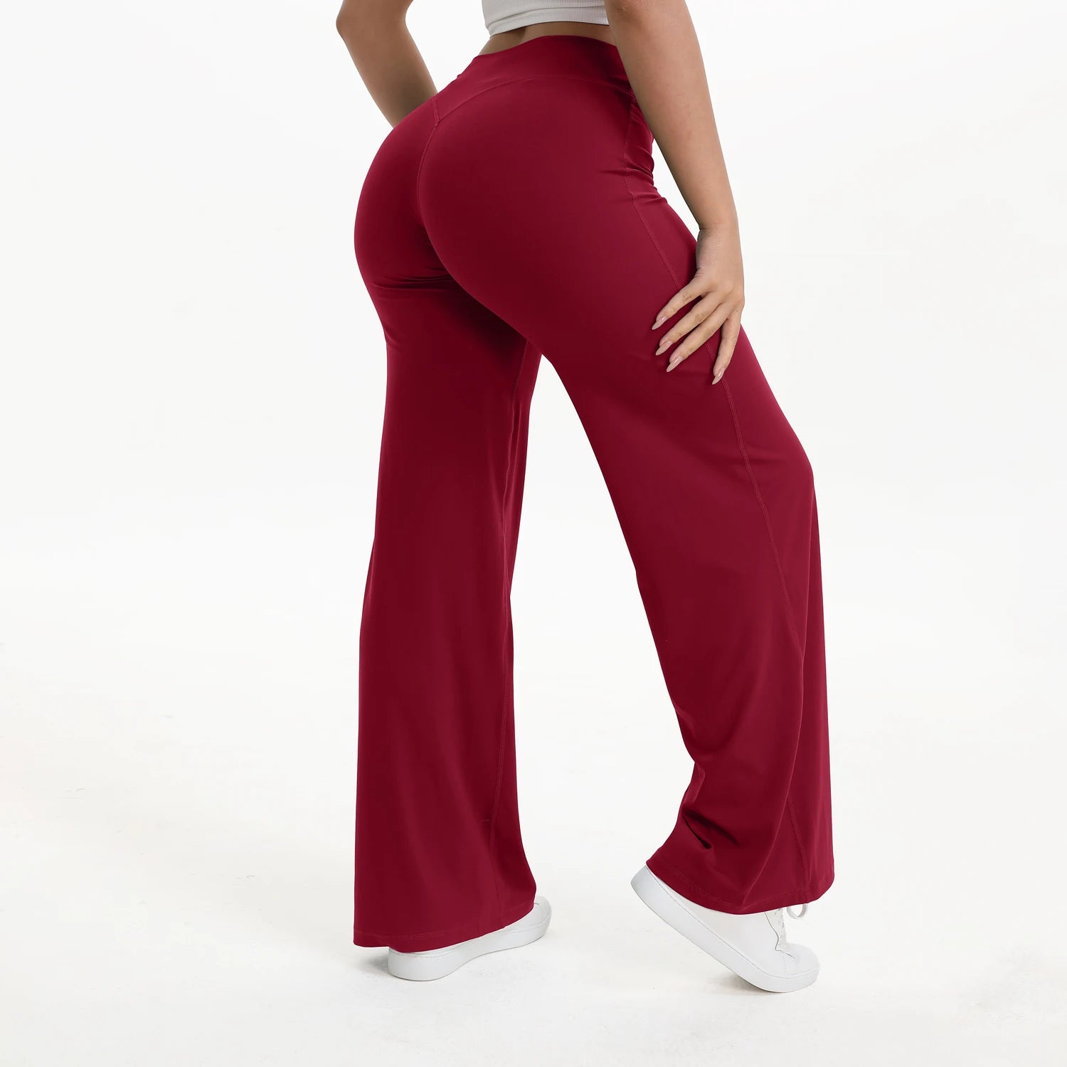 Calças de Yoga Femininas NCLAGEN SoftMotion com Cintura Média, Leggings para Academia, Sensação de Pele Nua, Calças para Pilates e Corrida