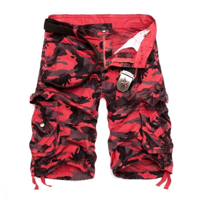 Novos Shorts Cargo Camuflados Masculinos Tamanho EUA 2026 - Estilo Militar Solto e Fresco para o Verão