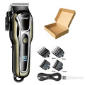 Kemei pg1990a máquina de cortar cabelo recarregável ou pentes limite profissional sem fio aparador de cabelo masculino máquina de corte de cabelo barbeiro