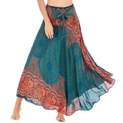 Sexy verão longo boho inferior saia feminina vintage casual ropa mujer faldas solta moda y2k maxi saias roupas femininas saia jupe
