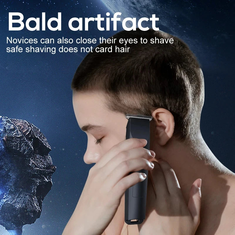 Máquina de cortar cabelo elétrica com cabeça de corte ajustável, design de carregamento USB para aparar cabelo e barba, ferramenta de higiene sem fio