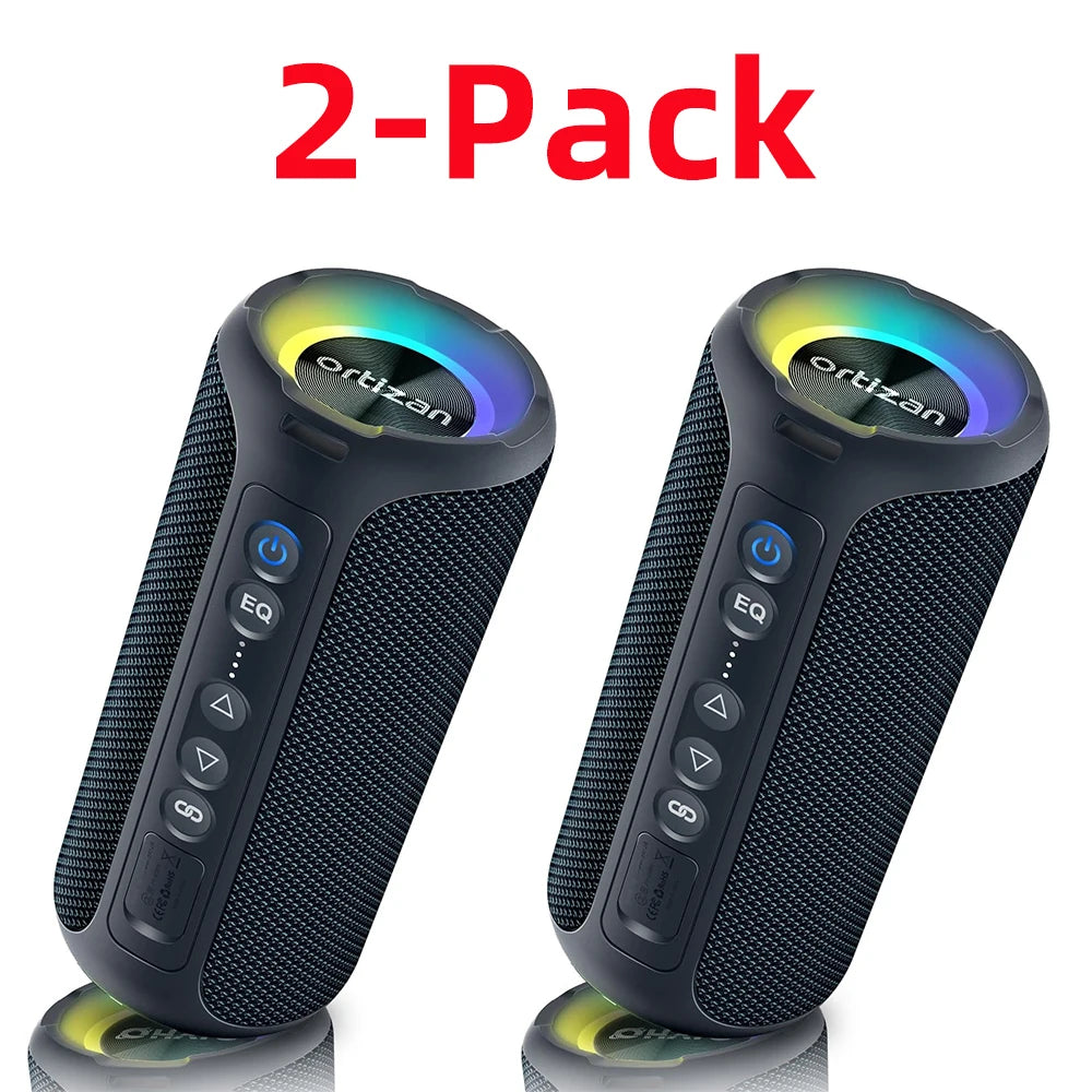 Ortizan alto-falantes bluetooth 40w graves aprimorados portátil ao ar livre sem fio alto-falante 30 horas ip7 à prova dip7 água chuveiro alto-falante bluetooth 5.3