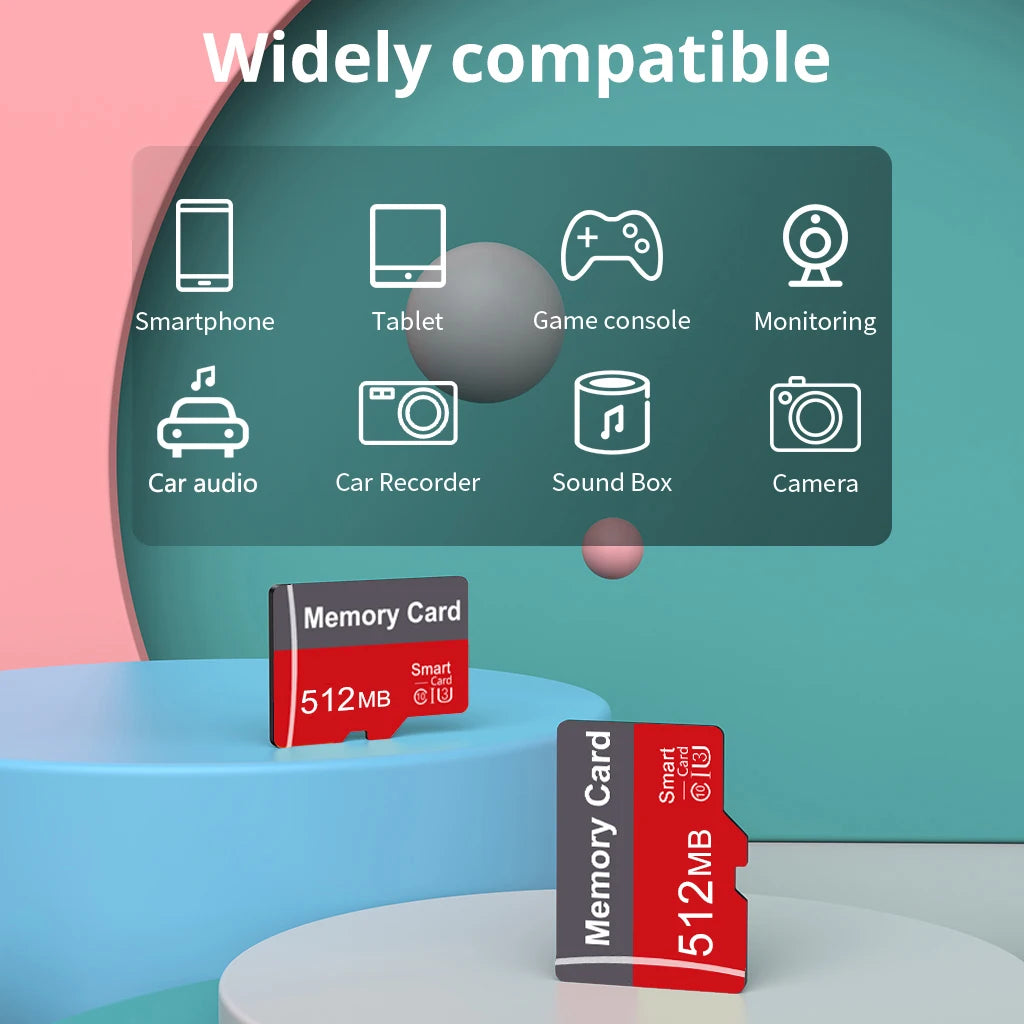 Cartão de memória TF para câmera e telefone celular, pequena capacidade, 64M, 128M, 256M, 512M