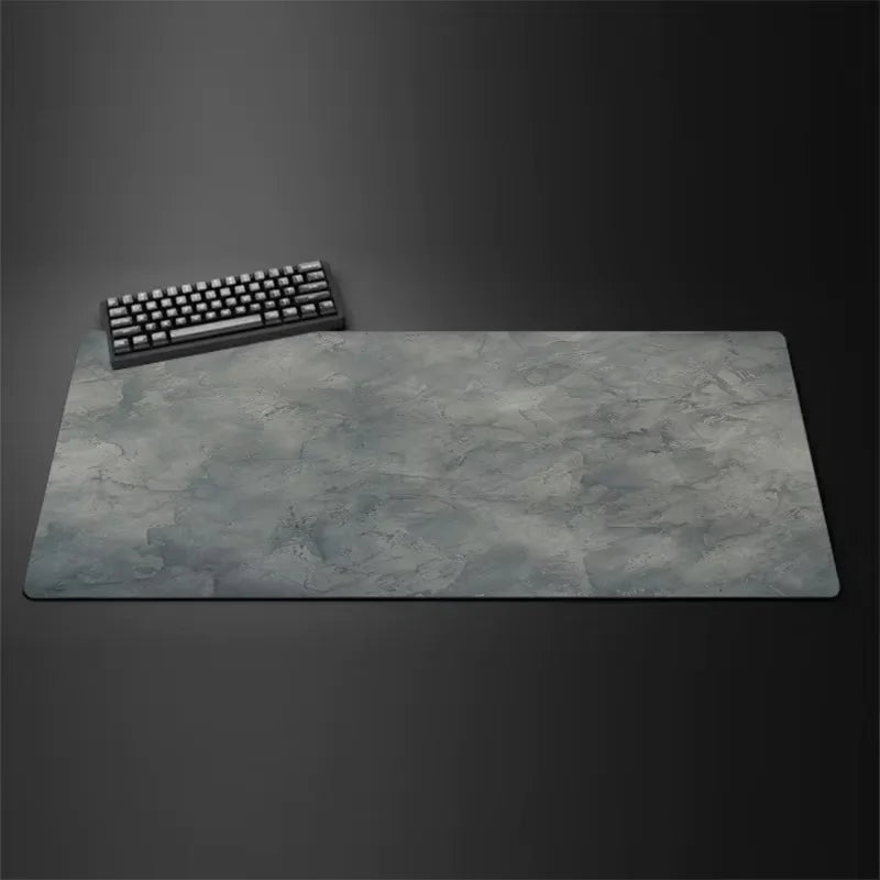 Tapete de mouse cinza grande/pequeno overlocked mousepad xxl teclado de mesa almofada de mesa série cinza tapete de mesa de jogo acessórios de computador