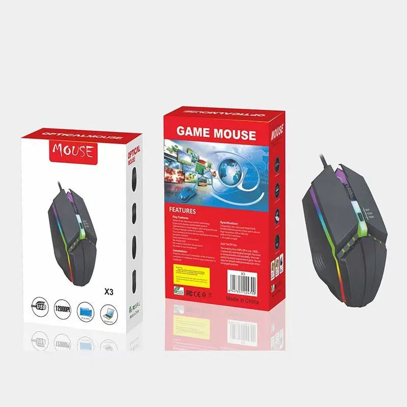 Mouse com fio, USB para desktop, para escritório/negócios