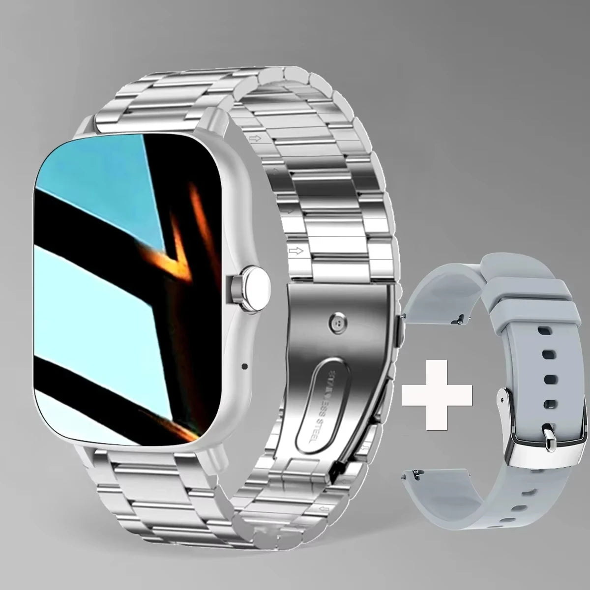 LAXASFIT 2025 Novo Relógio Inteligente para Homens Mulheres Presente Tela de Toque Completa Esportes Fitness Relógio Bluetooth Chamada Digital Smartwatch