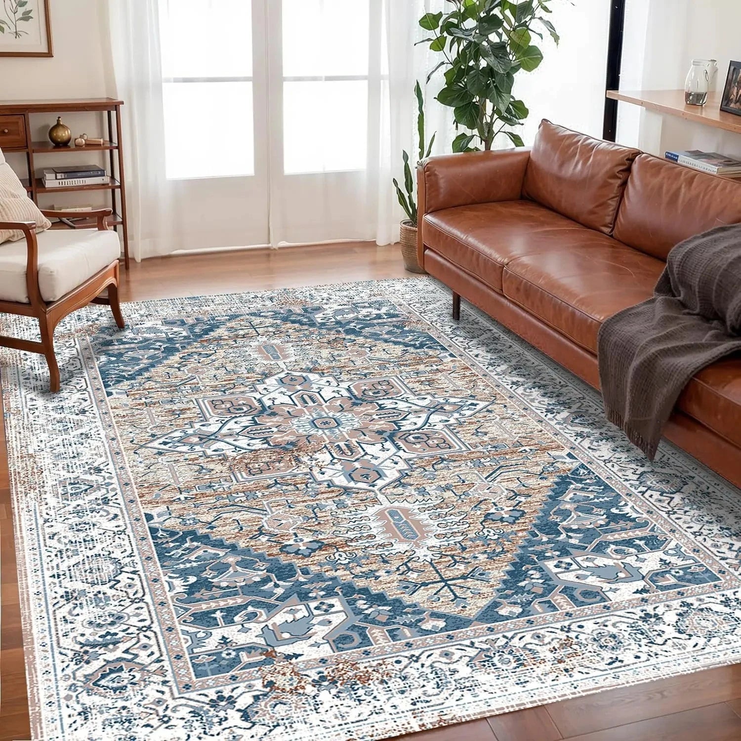 Vikama boêmio cristal veludo tapete antiderrapante para sala de estar, piso quarto tapetes tamanho grande, tapetes de sofá, estudo, decoração de casa