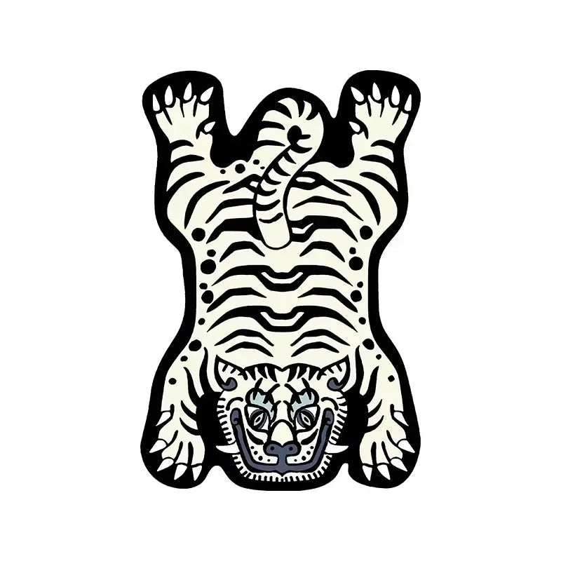 Vikama cartoon tigre tapete-durável e fácil de limpar decoração de casa sala de estar sofá mesa de café tapete de cabeceira para o quarto