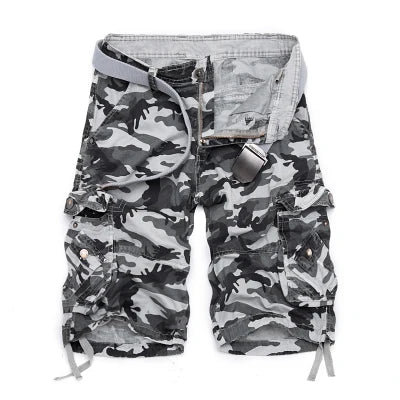 Novos Shorts Cargo Camuflados Masculinos Tamanho EUA 2026 - Estilo Militar Solto e Fresco para o Verão