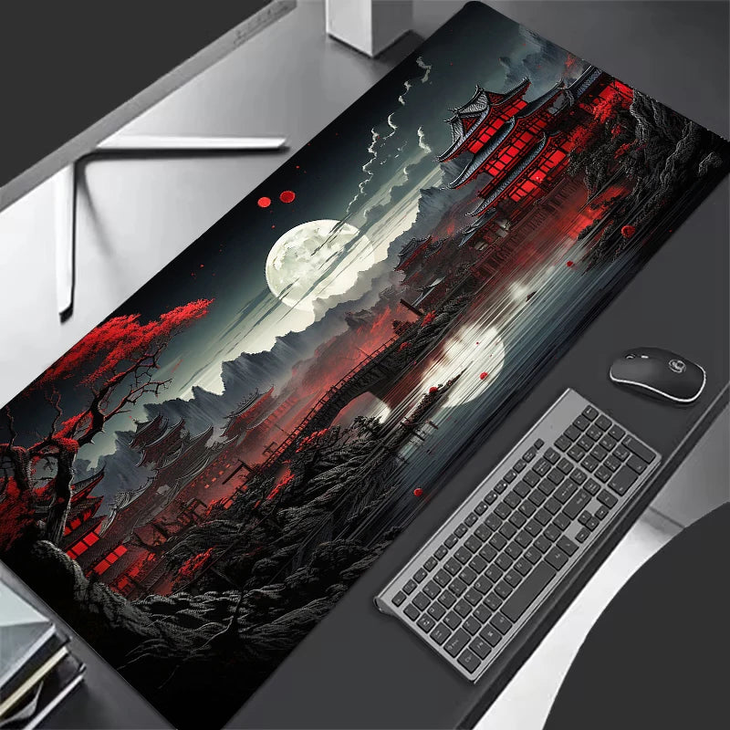 Céu estrelado lua mouse pad grande computador escritório jogo tapetes de mesa xxl borracha antiderrapante teclado de jogos mousepads longos almofadas de mesa