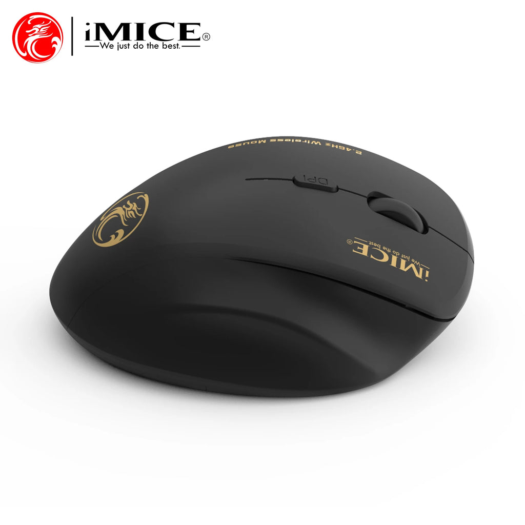 Imice mouse sem fio com receptor usb de 2.4ghz, mouse 1600dpi para computador, laptop, tablet, pc, macbook, mouse ergonômico para jogos