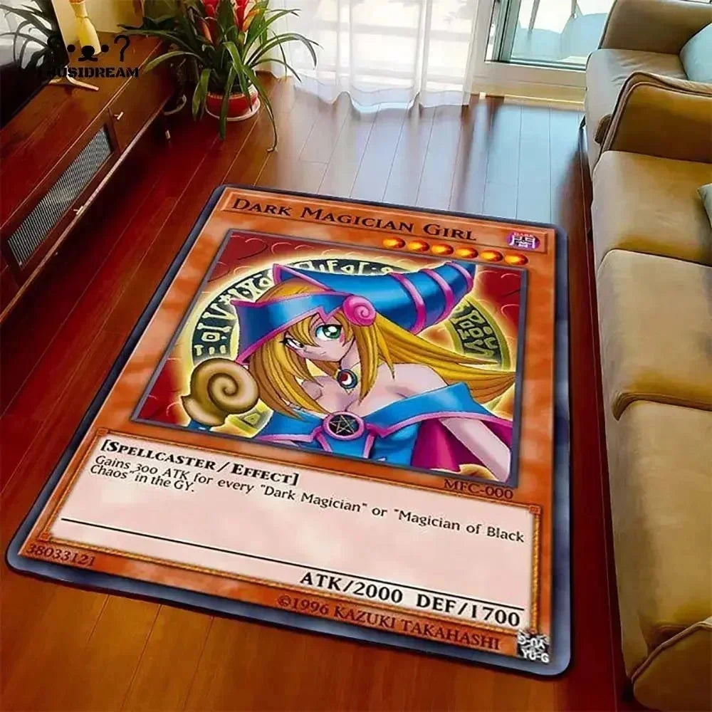 Yu-gi-oh olhos azuis dragão branco anime antiderrapante tapete dos desenhos animados para sala de estar quarto área decorativa presente perfeito