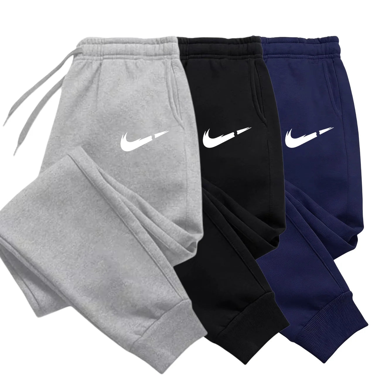 Calças com logotipo estampado, calças esportivas masculinas da moda, calças esportivas com cordão, calças casuais soltas, calças esportivas por atacado.