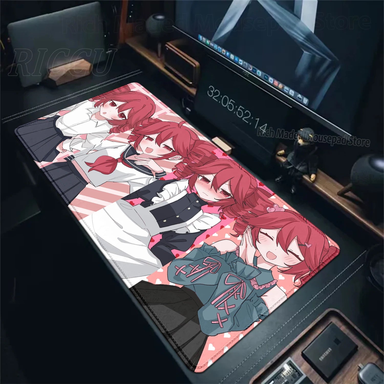 Bonito anime menina k-Kasane teto mousepad grande gaming mouse pad lockedge teclado do computador tapete de mesa pc gabinete tablepad xxl tapetes