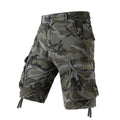 Bermudas Cargo Camufladas Masculinas para Atividades ao Ar Livre, com Múltiplos Bolsos, em Algodão, Casuais, de Verão, Respiráveis
