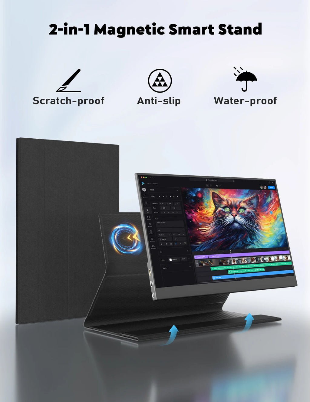 Amoudo 15.6 Polegada monitor portátil 1920x1080p display móvel ips painel lcd penhole suporte vesa udc mini hdmi estender display