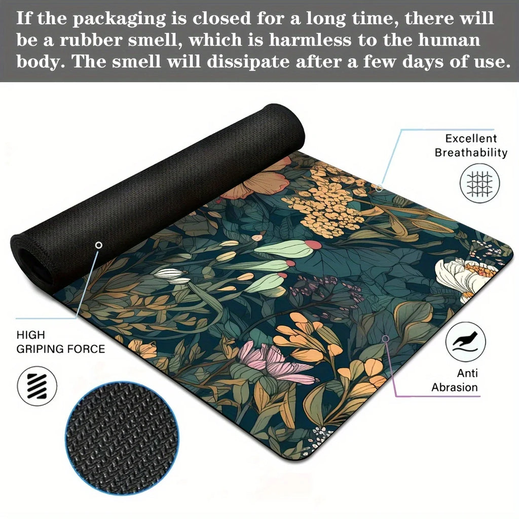 Lindas almofadas florais grande mouse pad para jogos com base de borracha antiderrapante design de costura precisa lavável e durável para uso em escritório