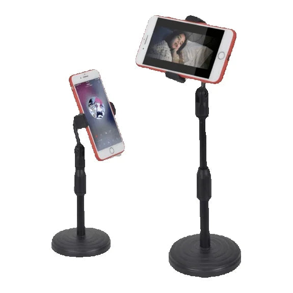 Suporte Para Celular De Mesa Tripé Com Braço Articulado 360º Altura Ajustável