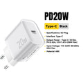 Essager 20W USB Tipo C Carregador PD Carregamento Rápido para iPhone 16 15 14 Pro Carga Rápida 3.0 Carregador de Celular para Samsung