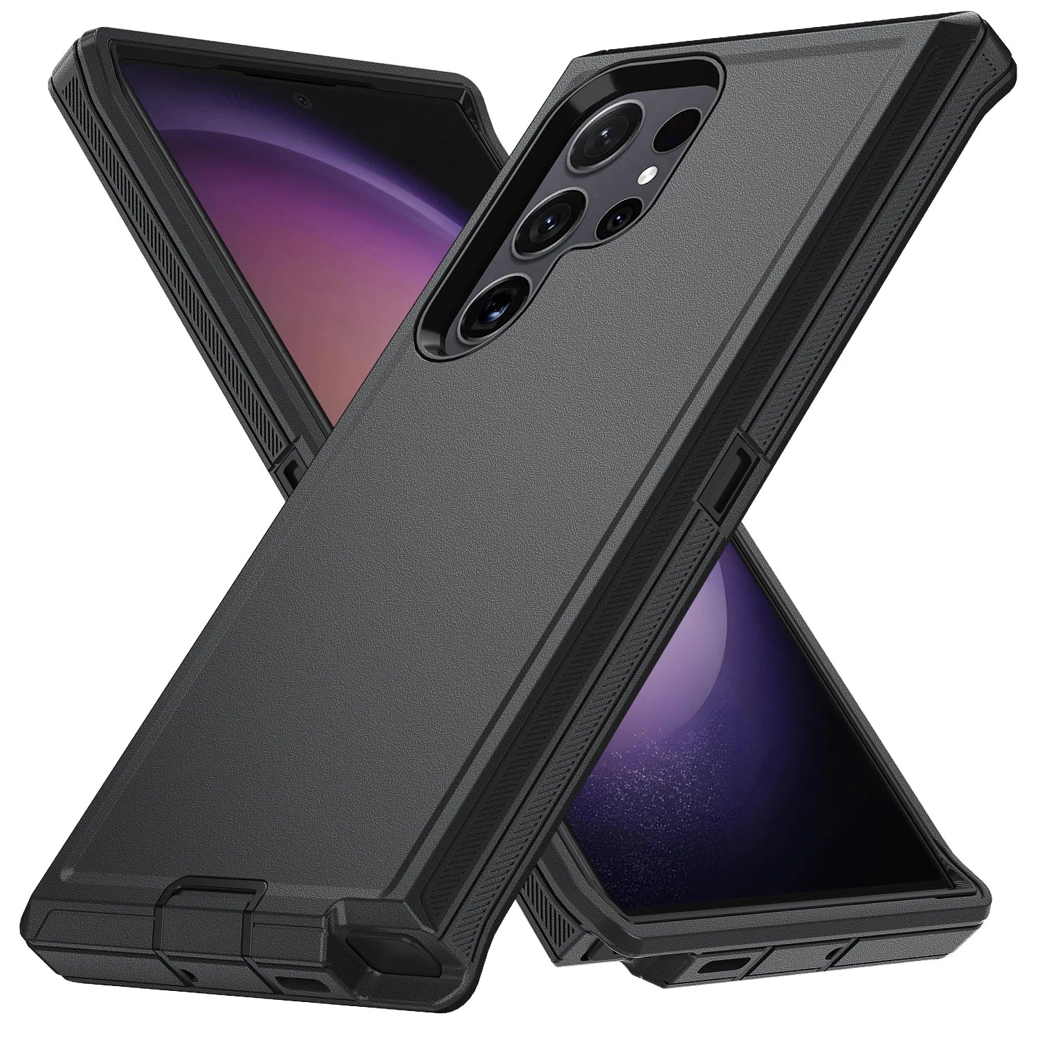 Para samsung galaxy s25 s24 s23 s22 s21 s20 fe plus ultra nota 20 armadura à prova de choque defender caso telefone duro pc + tpu capa traseira